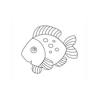 Whimsical Sea Creature: A Playful Fish Illustration