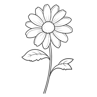 Blossoming Simplicity: An Elegant Flower Sketch