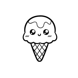 Smiling Sweetness: The Adorable Ice Cream Treat