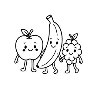 Fruit Friends Forever: An Apple, Banana, and Grapes Adventure