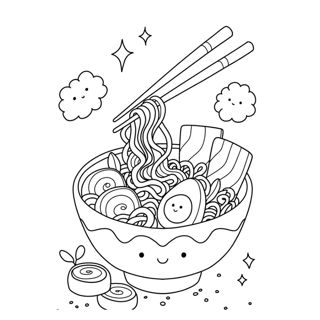 Whimsical Ramen Delight: A Bowl Full of Joy