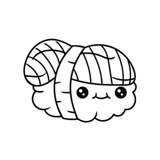 Smiling Sushi Delight: A Cute Culinary Creation