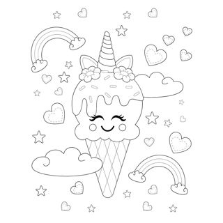 Whimsical Unicorn Ice Cream Adventure
