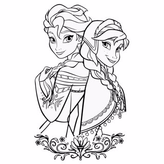 Frozen coloring page 10