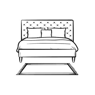 Elegant Bedroom Essentials: Bed and Rug Duo