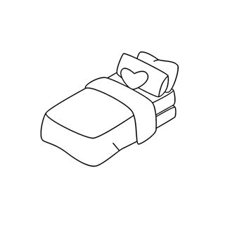 Cozy Bedroom Essentials: Heart Pillow on a Made Bed