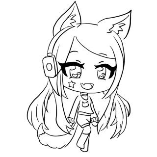 Kawaii Cat-Ear Gamer: A Gacha Life Character Design