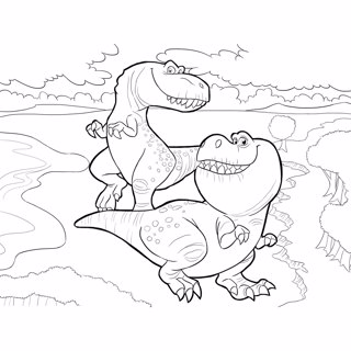 The Good Dinosaur coloring page 7