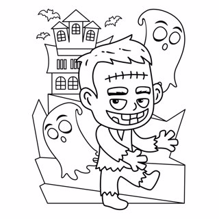 Halloween coloring page 1
