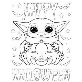 Spooky Grogu Halloween Greetings