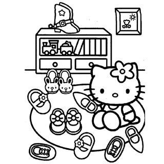 Hello Kitty's Shoe Adventure: A Day of Trying on Shoes!