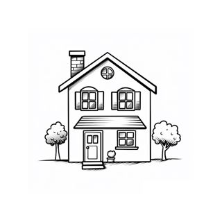 Charming Country Home Drawing