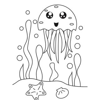 Underwater Smiles: A Happy Jellyfish Adventure