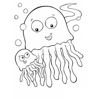 Underwater Cartoon Adventure: Happy Jellyfish Duo