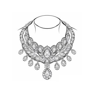 Opulent Elegance: An Exquisite Diamond Necklace Design