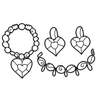 Elegant Heart Jewel Set: Bracelets and Earrings Collection