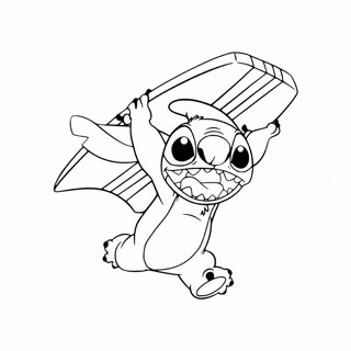 Lilo and Stitch coloring page 1