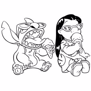 Lilo and Stitch coloring page 5