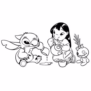 Lilo and Stitch coloring page 6