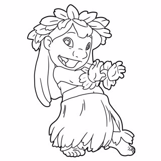 Lilo and Stitch coloring page 10