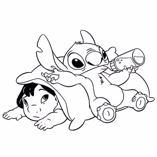 Lilo and Stitch coloring page 12