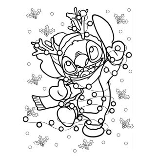 Festive Fun with Stitch: A Holiday Coloring Adventure