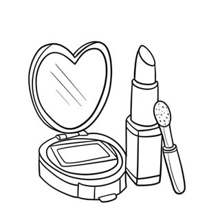 Essentials of Glamour: Lipstick and Compact Mirror Duo