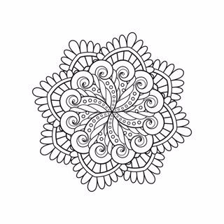 Intricate Floral Swirls Mandala