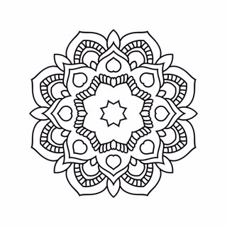 Intricate Floral Harmony: A Mandala Design