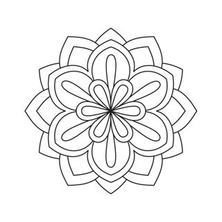 Intricate Lotus Mandala: A Symmetrical Floral Design