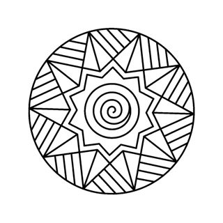 Intricate Symmetry: A Geometric Spiral Mandala