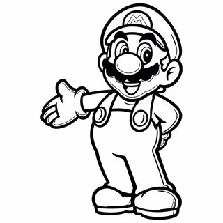 Mario coloring page 2