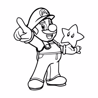 Mario coloring page 6