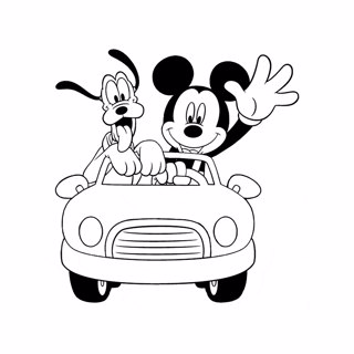 Mickey Mouse coloring page 9