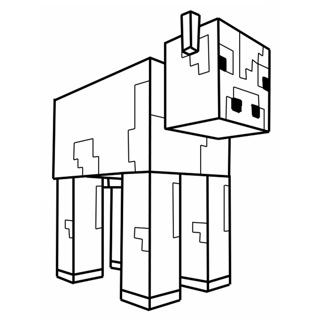 Minecraft coloring page 1