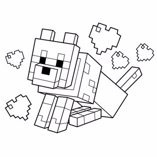 Minecraft coloring page 3