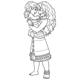 Moana's Heartwarming Embrace with Baby