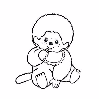 Monchhichi coloring page 1