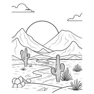 Serenity in the Desert: A Majestic Mountain Landscape