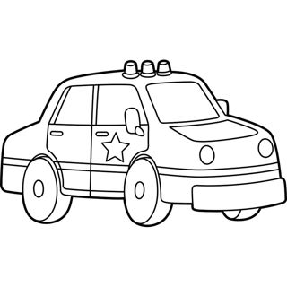 Coloring Fun: Police Car Adventure