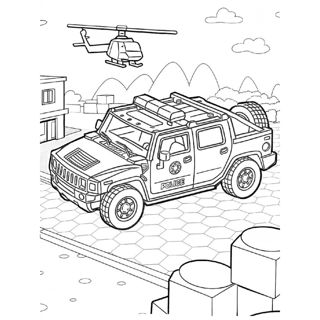 Police Pursuit: Helicopter and Tactical Vehicle in Action