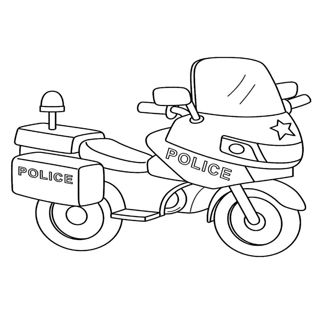 Patrolling the Streets: Police Motorcycle Illustrated