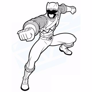 Power Rangers coloring page 1