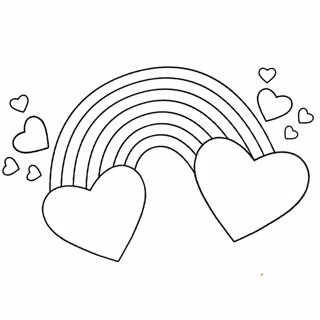 Rainbow coloring page 3