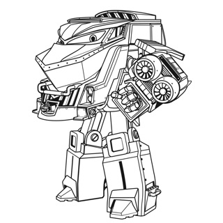 Robot Trains coloring page 1