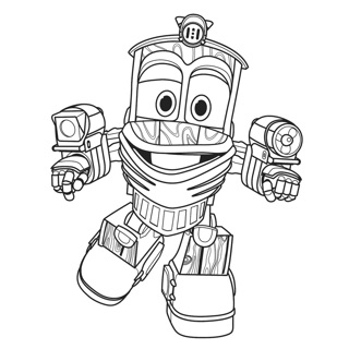 Robot Trains coloring page 2