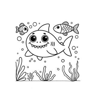 Underwater Adventures: Cute Sharks and Friends