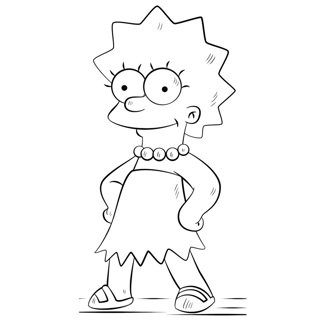 Simpson coloring page 1