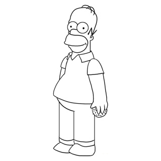 Simpson coloring page 3