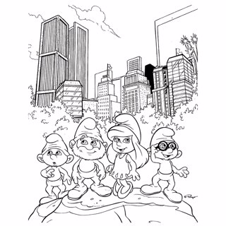 The Smurfs coloring page 12